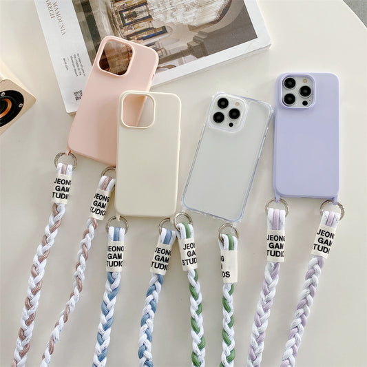 Back Woven Cross-body Lanyard Backer-card Accessories Phone